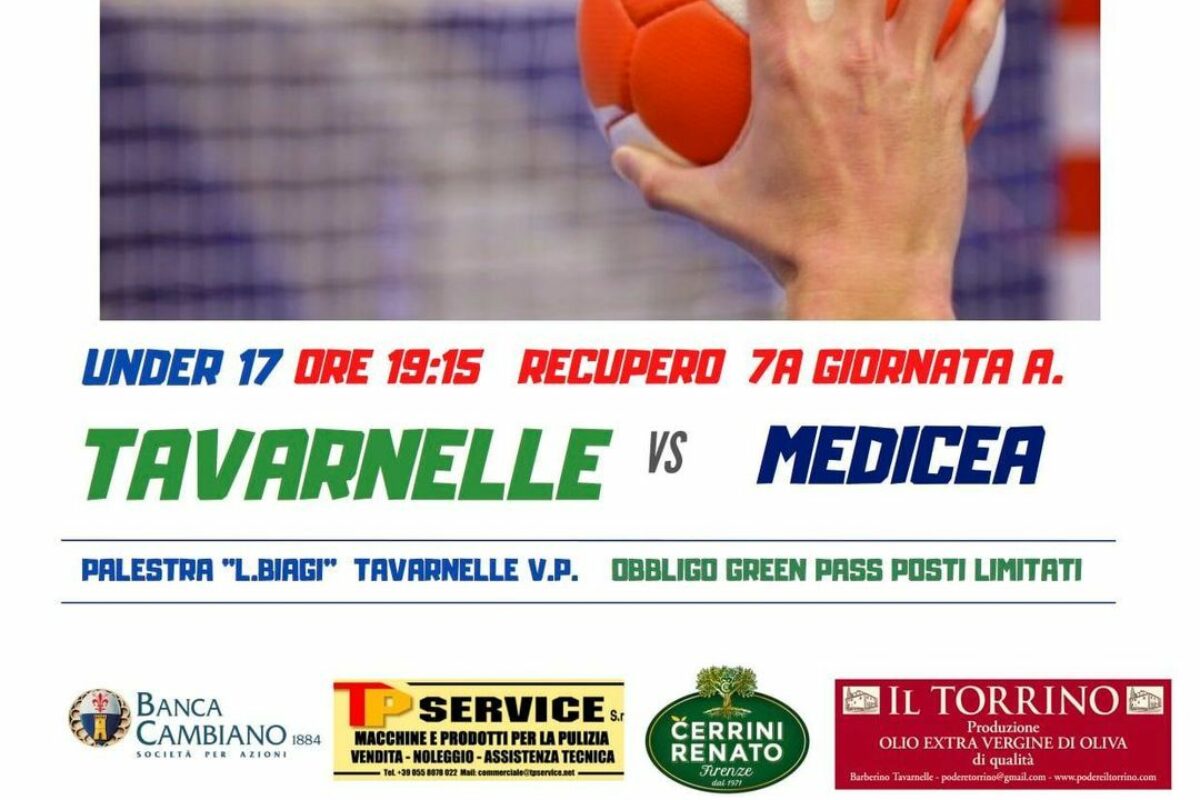 Pallamano: Domani il recupero Campionato Under 17 Tavarnelle Medicea