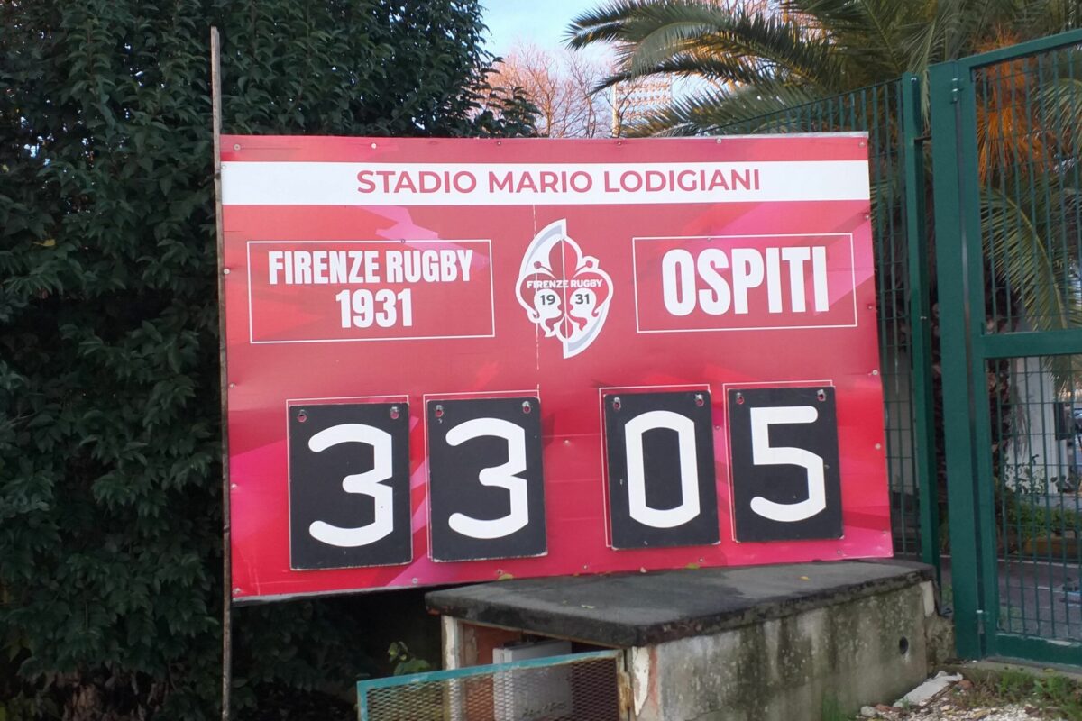 RUGBY- Campionato Nazionale Serie B – girone 2 – IX giornata Firenze Rugby 1931 v Lions Amaranto 33—5 (12–0)