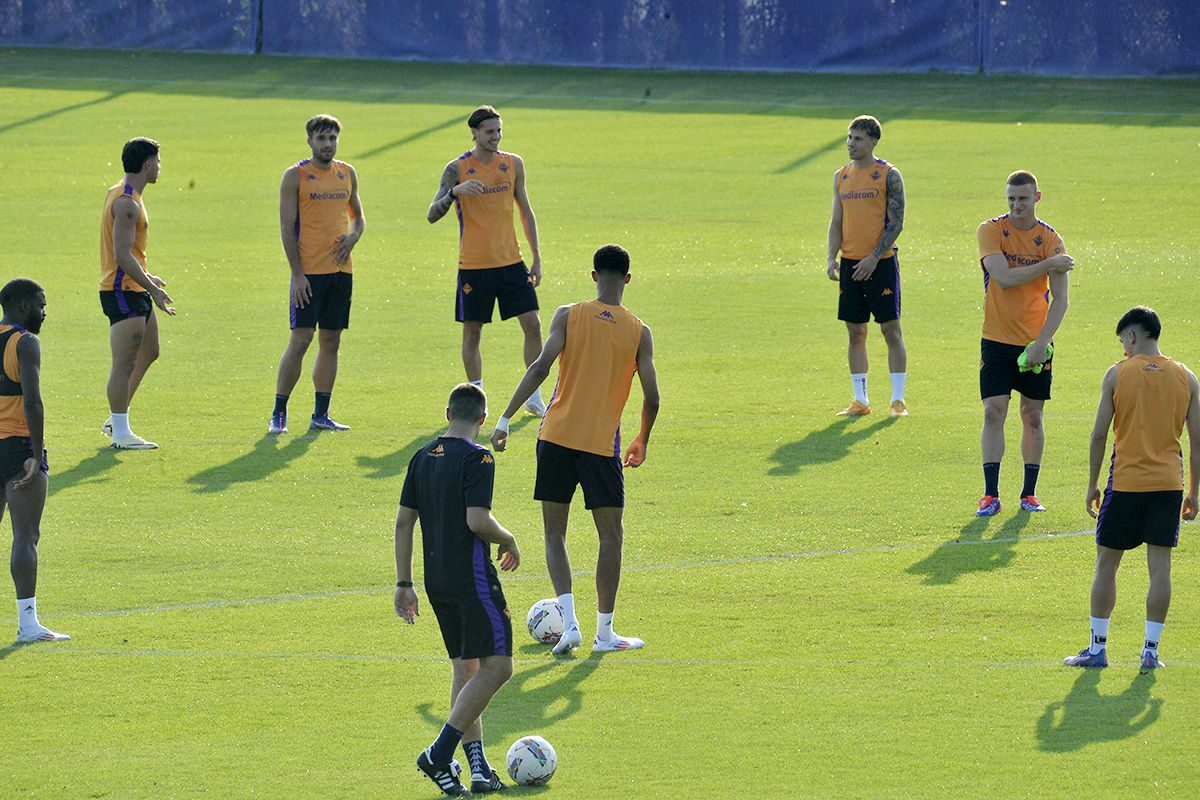 CALCIO- L’allenamento di rifinitura della Fiorentina prima della gara casalinga con il Puskas Akademia