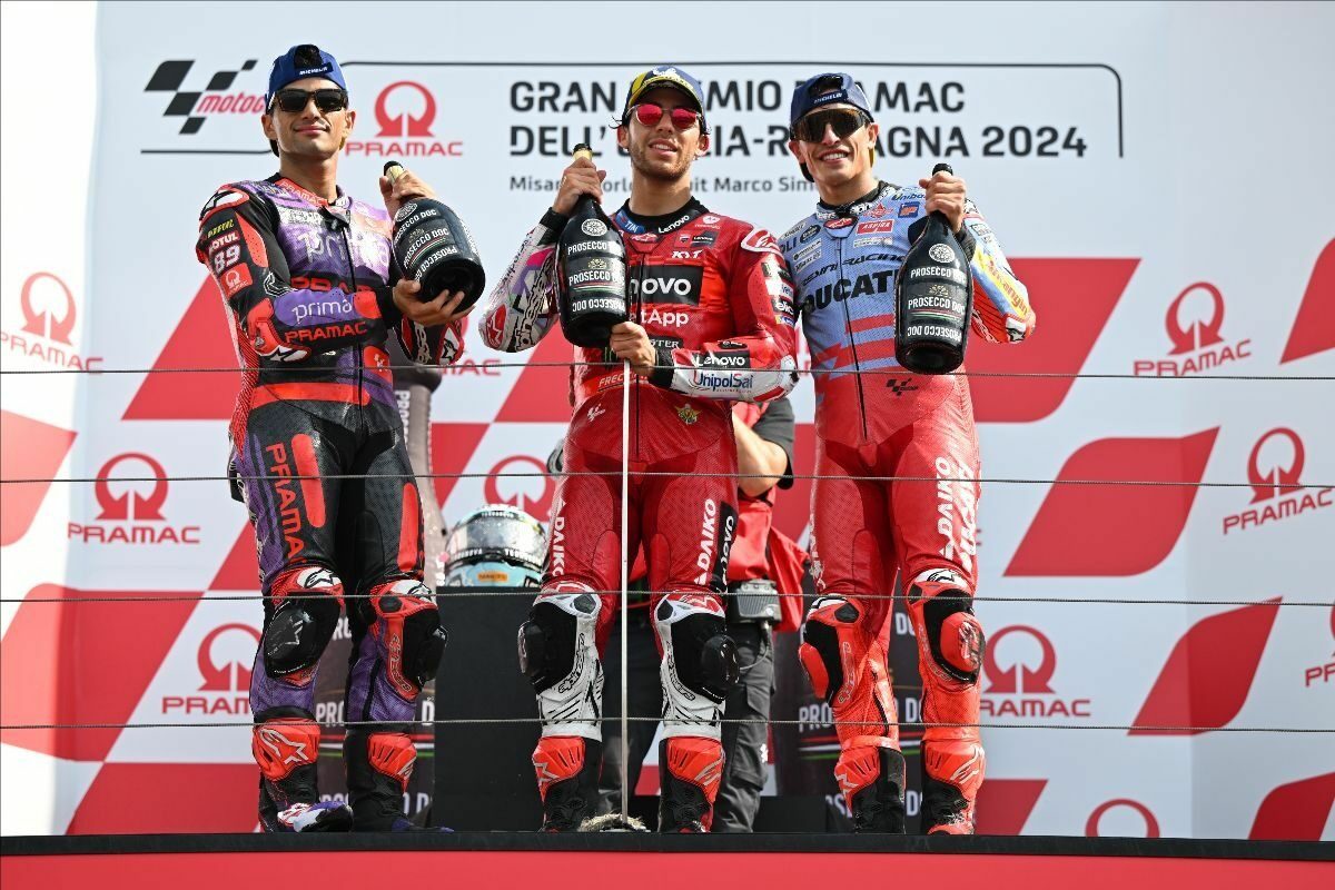 <span class="hot">Live <i class="fa fa-bolt"></i></span> Motociclismo: A Misano Adriatico  Gp Emilia Romagna lo vince “Super” Enea Bastianini; Martin 2° 3° Marquez; “Auto suicidio” per Pecco Bagnaia !!!…..; in Moto 2..dalla delusione di Arbolino, al”successone” di Vietti !!