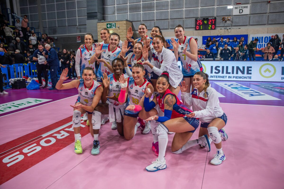 VOLLEY FEMMINILE SERIE A1- La Savino esce con i tre punti dalla battaglia a Pinerolo