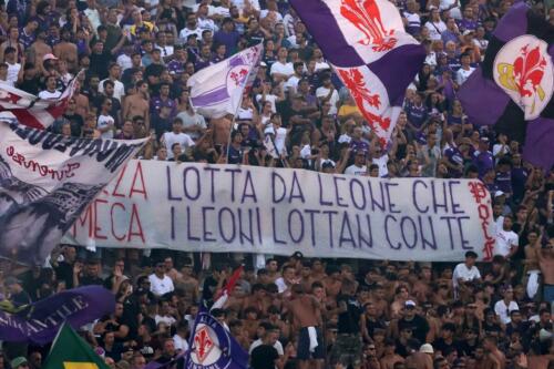 FIORENTINA - VENEZIA 25-08-2024  STTRISCIONE IN CURVA. GALASSI SILVANO/SILPRESS